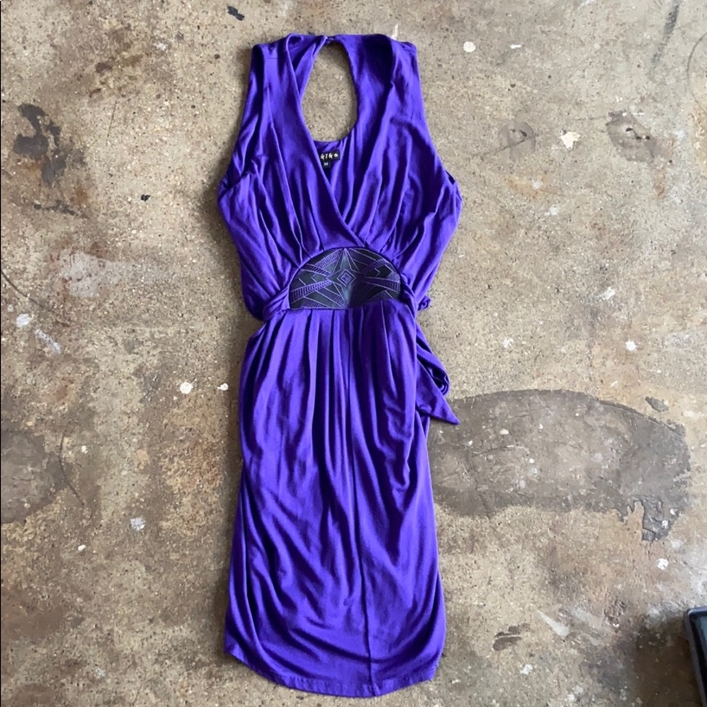 Purple Dress with Black Emblem